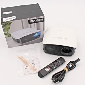 GooDee YG600 Mini Projector LED HDMI USB AV Tested w/ Remote Clean Kit